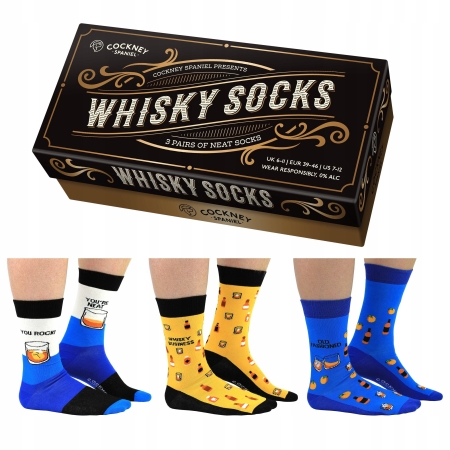 Skarpety zestaw prezentowy WHISKY SOCKS 3 pary 39-46